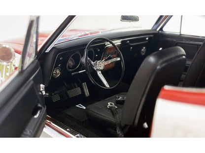 1968 Pontiac Firebird "First Ram Air II - Weidner Pontiac" White and Red with Stripes Limited Edition to 306 pieces Worldwide 1/18 Diecast Model Car
