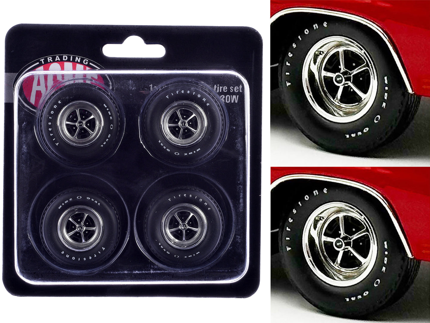 "Super Sport" Wheel and Tire Set of 4 pieces from "1970 Chevrolet Chevelle SS" for 1/18 Scale Models