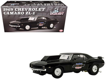 1969 Chevrolet Camaro ZL-1 "Drag Outlaws" Black Limited Edition to 372 pieces Worldwide 1/18 Diecast Model Car