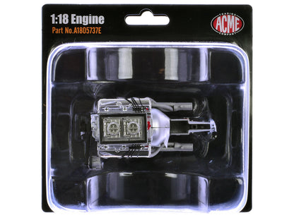 ZL-1 427 Engine and Transmission Replica from "1969 Chevrolet Camaro ZL-1" 1/18 Model