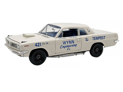 1963 Pontiac Tempest Super Duty "Wynn Engineering Co." White with Blue Interior Limited Edition to 315 pieces Worldwide 1/18 Diecast Model Car