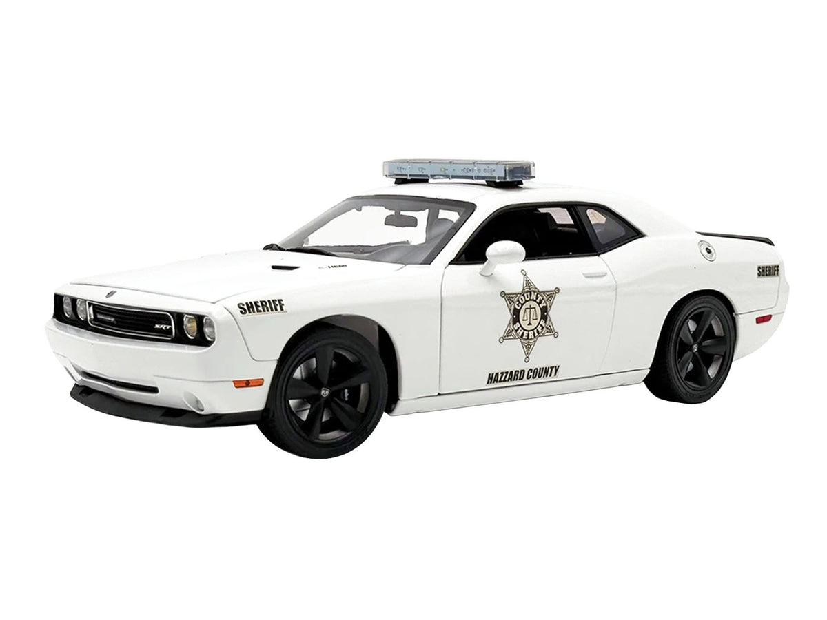 2010 Dodge Challenger SRT8 "Hazzard County Sheriff" White Limited Edition to 300 pieces Worldwide 1/18 Diecast Model Car