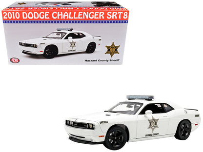 2010 Dodge Challenger SRT8 "Hazzard County Sheriff" White Limited Edition to 300 pieces Worldwide 1/18 Diecast Model Car