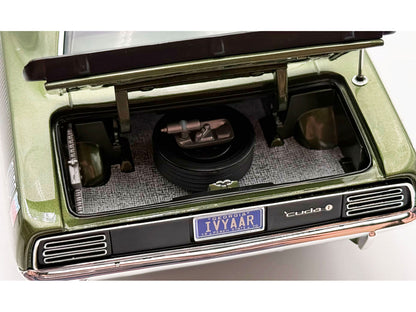 1970 Plymouth AAR Cuda Ivy Green Metallic with Black Stripes and Green Interior Limited Edition to 576 pieces Worldwide 1/18 Diecast Model Car