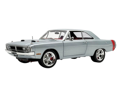 1970 Dodge Dart 440 Street Machine Titanium Silver Metallic with Red Tail Stripe and Red Interior Limited Edition to 594 pieces Worldwide 1/18 Diecast Model Car