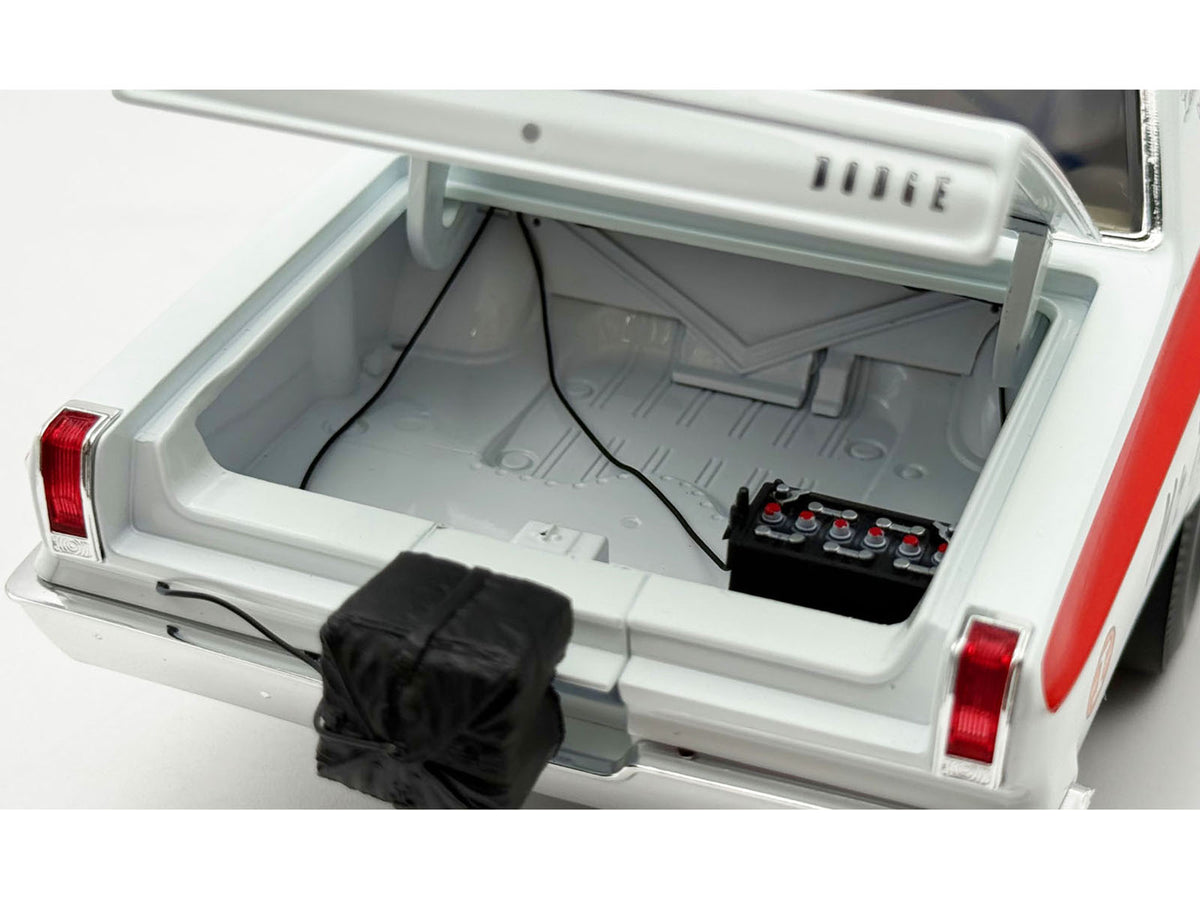 1965 Dodge Coronet AWB "Mr. Tomato" White with Red Stripes Limited Edition to 408 pieces Worldwide 1/18 Diecast Model Car