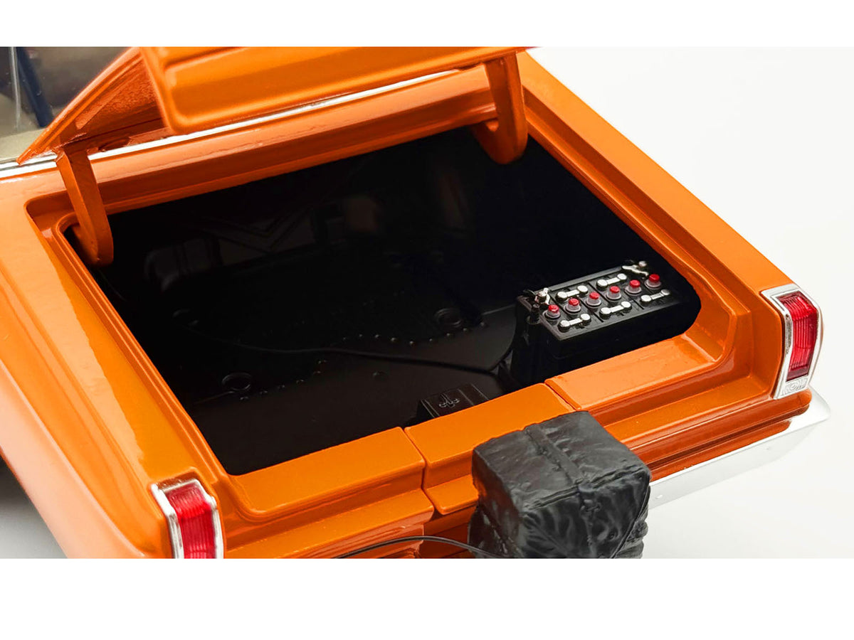 1965 Dodge Coronet AWB "Go Man Go" Go Mango Orange with Black Hood Limited Edition to 300 pieces Worldwide 1/18 Diecast Model Car