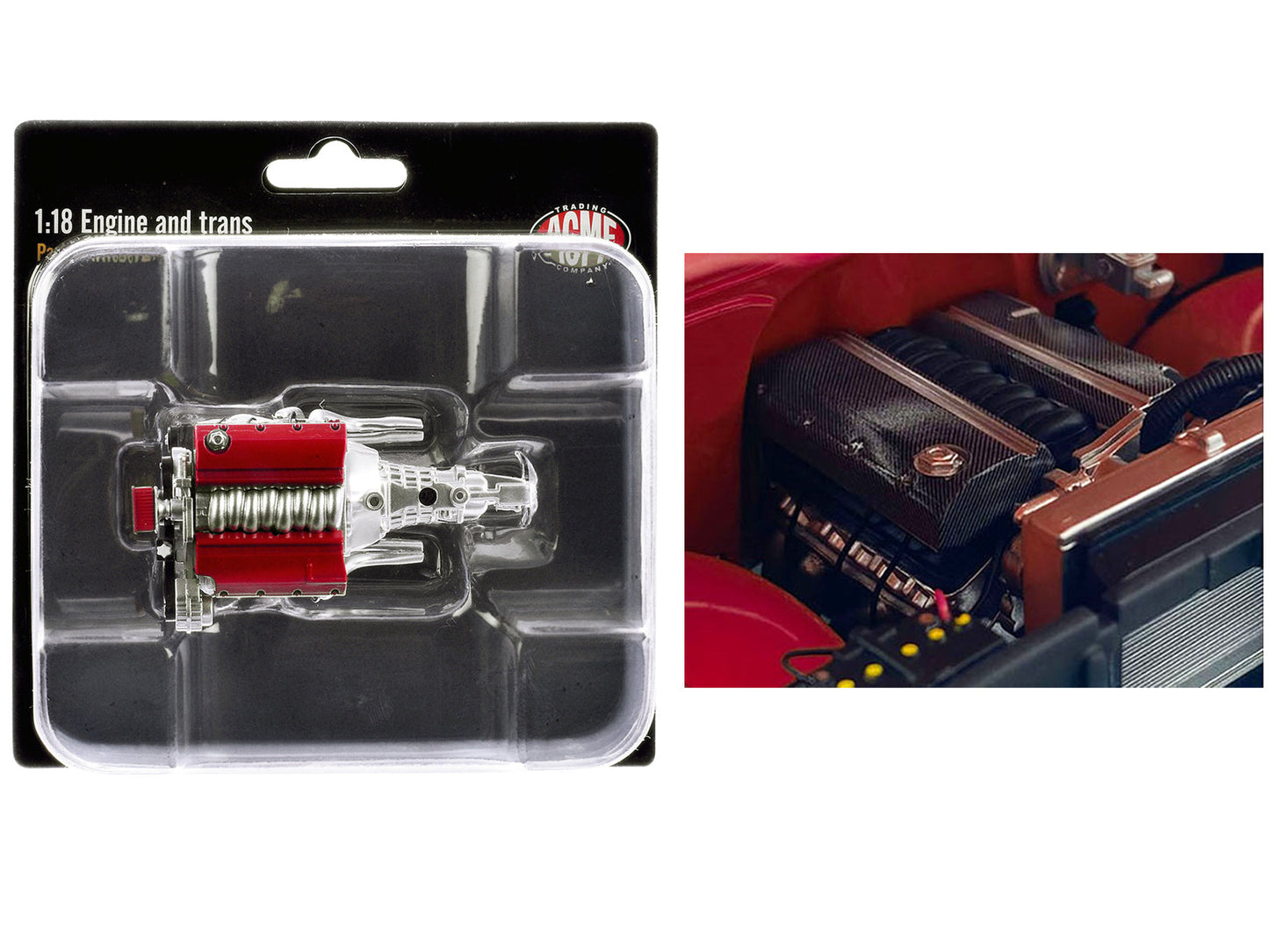 LS3 Engine & Transmission Replica from "1967 Chevrolet C-10 Custom" 1/18 Model