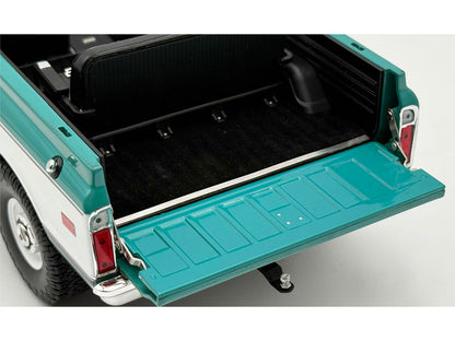 1972 Chevrolet Blazer K/5 "Route 66 100th Anniversary" Green and White with Black Stripes Limited Edition 1/18 Diecast Model Car
