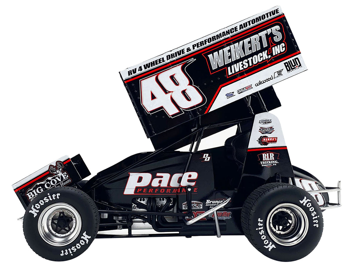 Winged Sprint Car #48 Danny Dietrich "Weikert's Livestock Inc." Gary Kauffman Racing (2024) 1/18 Diecast Model Car