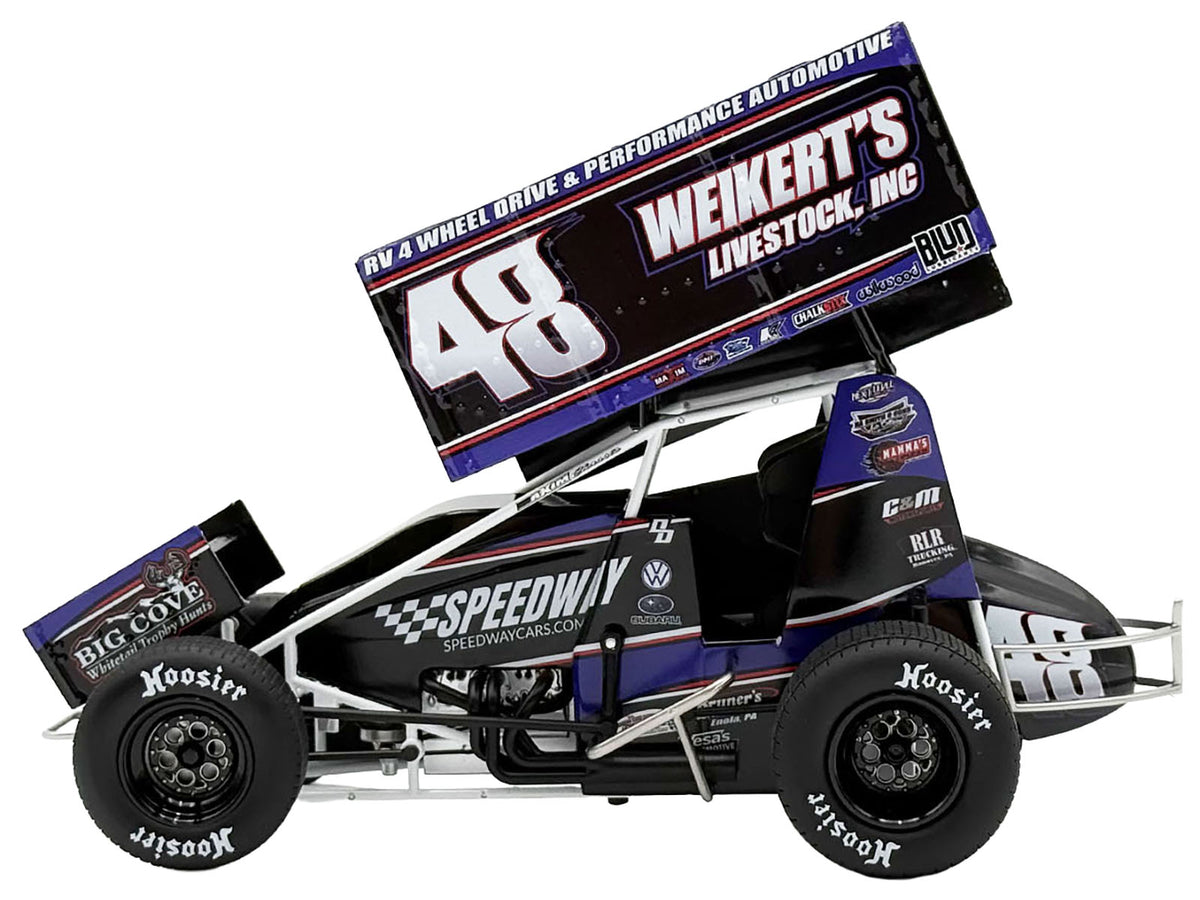 Winged Sprint Car #48 Danny Dietrich "Weikert's Livestock - Speedway Cars" Gary Kauffman Racing (2025) 1/18 Diecast Model Car