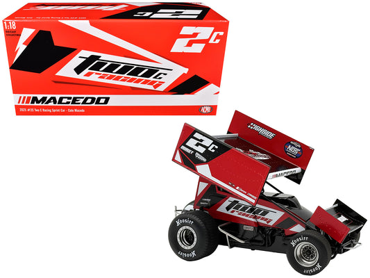 Winged Sprint Car #2C Cole Macedo "Two C Racing" (2025) 1/18 Diecast Model Car