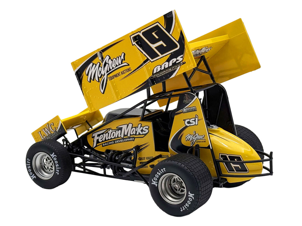 Winged Sprint Car #19 Brent Marks "Fenton Marks Racing" (2026) 1/18 Diecast Model Car