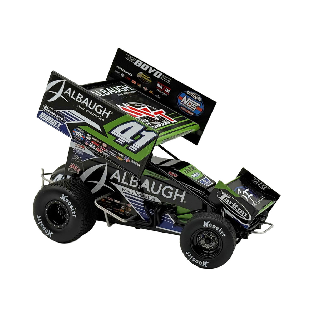 Winged Sprint Car #41 Carson Macedo "Albaugh" Jason Johnson Racing (2026) 1/18 Diecast Model Car