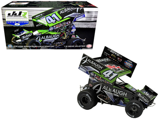Winged Sprint Car #41 Carson Macedo "Albaugh" Jason Johnson Racing (2026) 1/18 Diecast Model Car