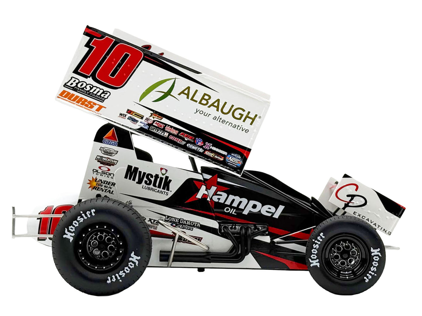 Winged Sprint Car #10 Ryan Timms "Liebig Motorsports - Hampel Oil" (2026) 1/18 Diecast Model Car
