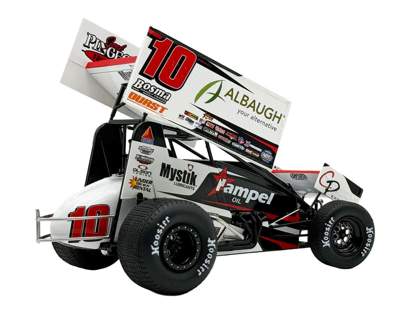 Winged Sprint Car #10 Ryan Timms "Liebig Motorsports - Hampel Oil" (2026) 1/18 Diecast Model Car