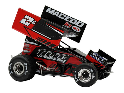 Winged Sprint Car #2C Cole Macedo "Two C Racing" (2026) 1/18 Diecast Model Car
