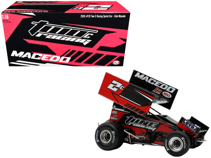 Winged Sprint Car #2C Cole Macedo "Two C Racing" (2026) 1/18 Diecast Model Car