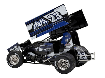 Winged Sprint Car #23 Chase Dietz "Treyco Manufacturing - Mountain Ridge Metals" (2026) 1/18 Diecast Model Car