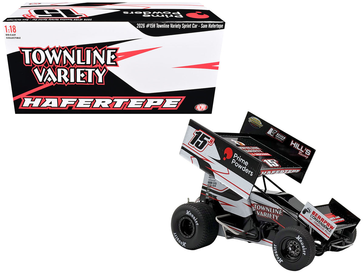 Winged Sprint Car #15H Sam Hafertepe "Townline Variety - Prime Powders" (2026) 1/18 Diecast Model Car