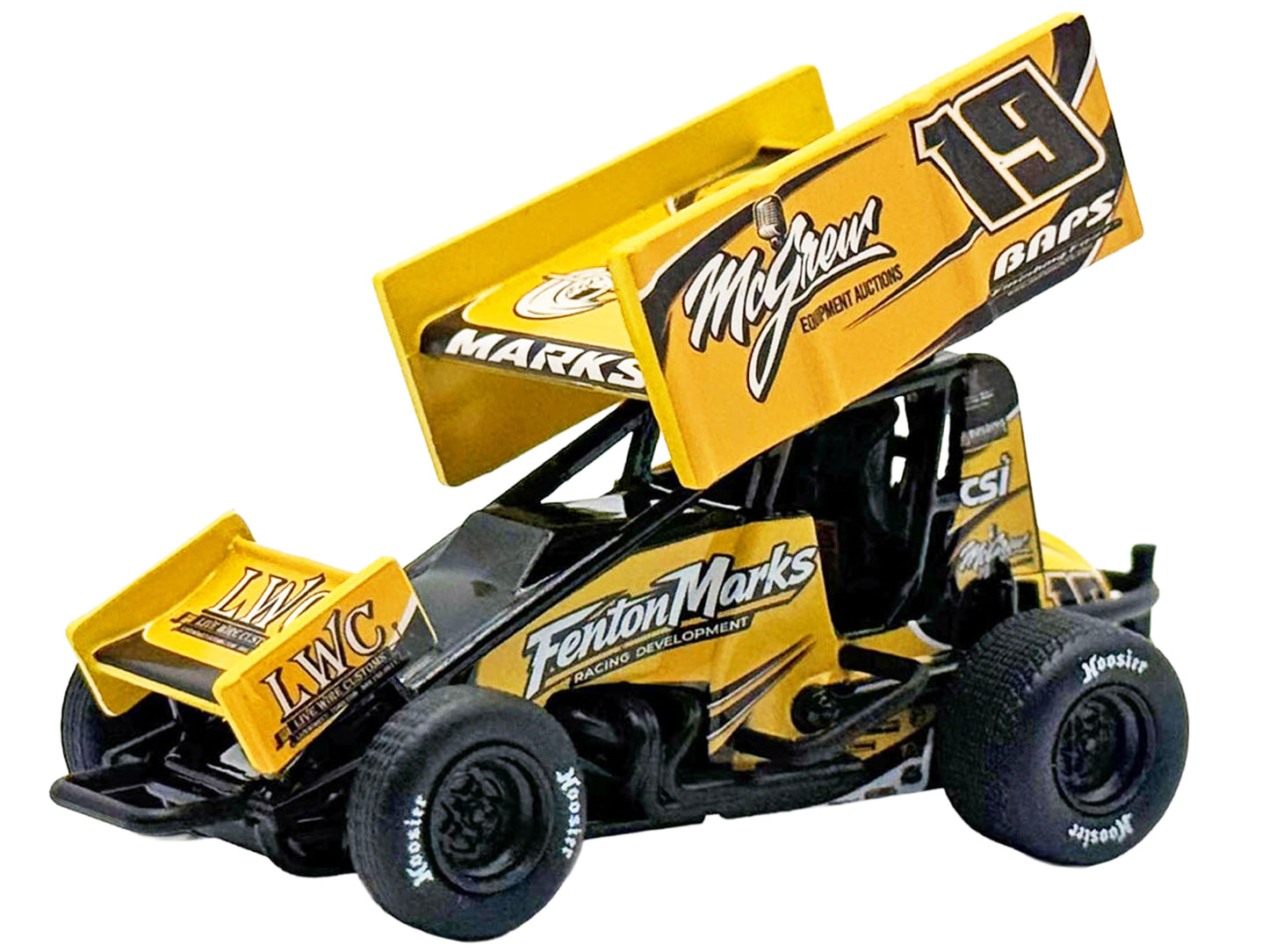 Winged Sprint Car #19 Brent Marks "Fenton Marks Racing" (2026) 1/50 Diecast Model Car