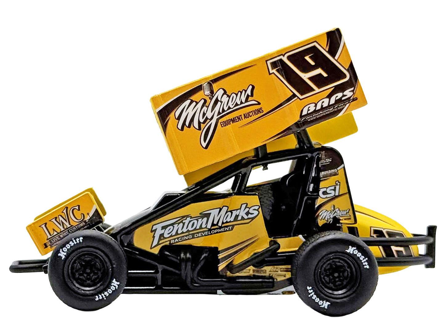 Winged Sprint Car #19 Brent Marks "Fenton Marks Racing" (2026) 1/50 Diecast Model Car