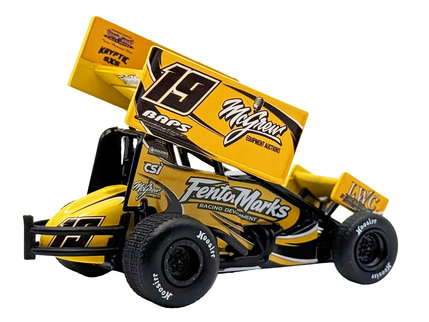 Winged Sprint Car #19 Brent Marks "Fenton Marks Racing" (2026) 1/50 Diecast Model Car