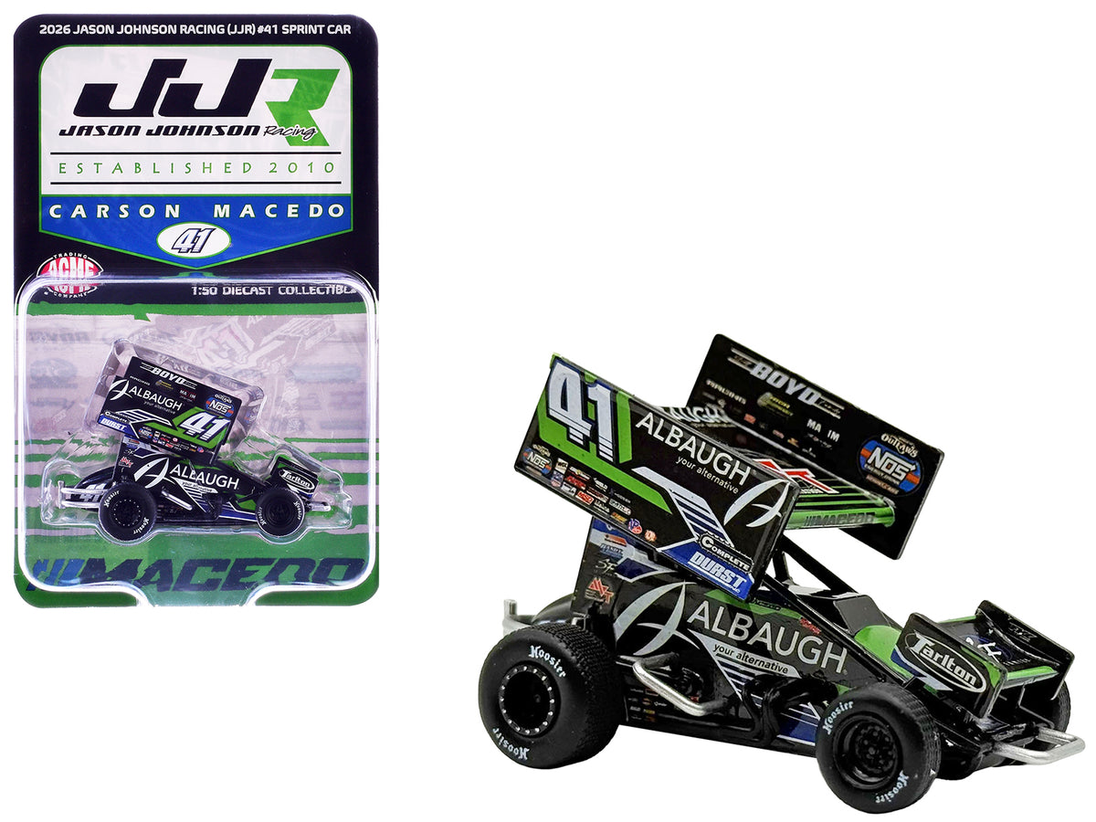 Winged Sprint Car #41 Carson Macedo "Albaugh" Jason Johnson Racing (2026) 1/50 Diecast Model Car