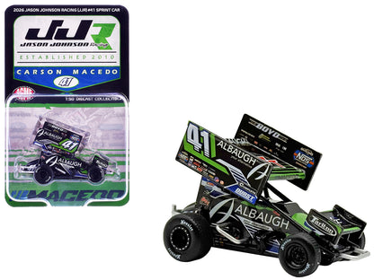 Winged Sprint Car #41 Carson Macedo "Albaugh" Jason Johnson Racing (2026) 1/50 Diecast Model Car