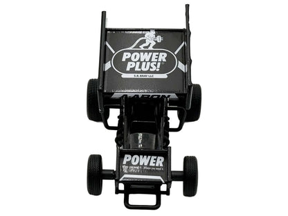 Winged Sprint Car #87 Aaron Reutzel "Power Plus" Black (2026) 1/50 Diecast Model Car