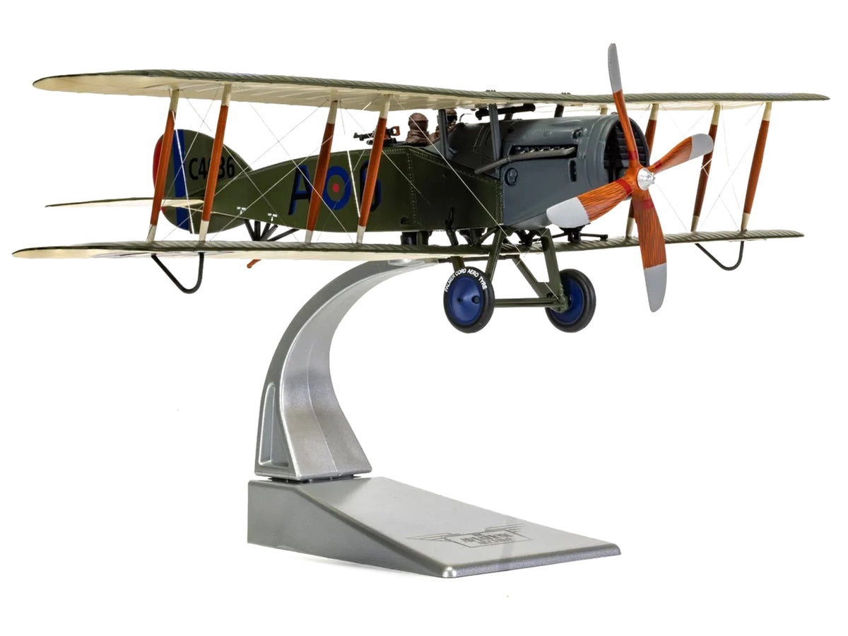 Bristol F-2B Fighter Aircraft "C4636 Devil-in-the-Dusk No. 39 Squadron" (1918) Royal Flying Corps "The Aviation Archive" Series 1/48 Diecast Model