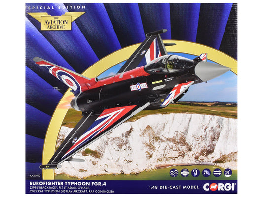 Eurofighter Typhoon FGR4 Aircraft "Blackjack RAF Typhoon Display Aircraft" (2022) British Royal Air Force "The Aviation Archive" Series 1/48 Diecast Model