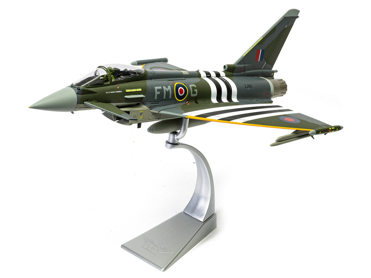 Eurofighter Typhoon FGR4 Fighter Aircraft "ZJ913 FM-G Moggy D-Day 80th Anniversary Display Scheme" (2024) Royal Air Force "The Aviation Archive" Series 1/48 Diecast Model