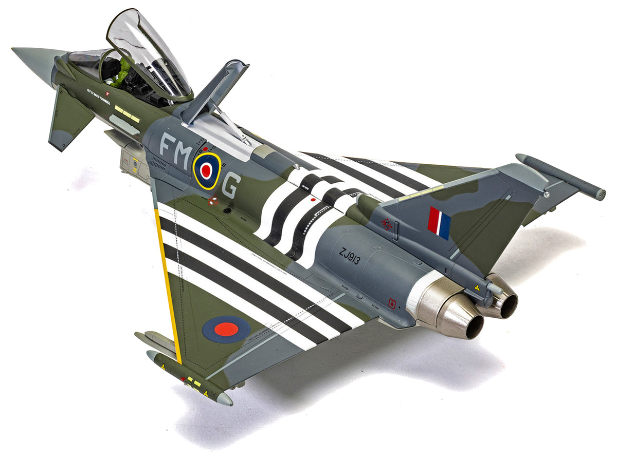 Eurofighter Typhoon FGR4 Fighter Aircraft "ZJ913 FM-G Moggy D-Day 80th Anniversary Display Scheme" (2024) Royal Air Force "The Aviation Archive" Series 1/48 Diecast Model