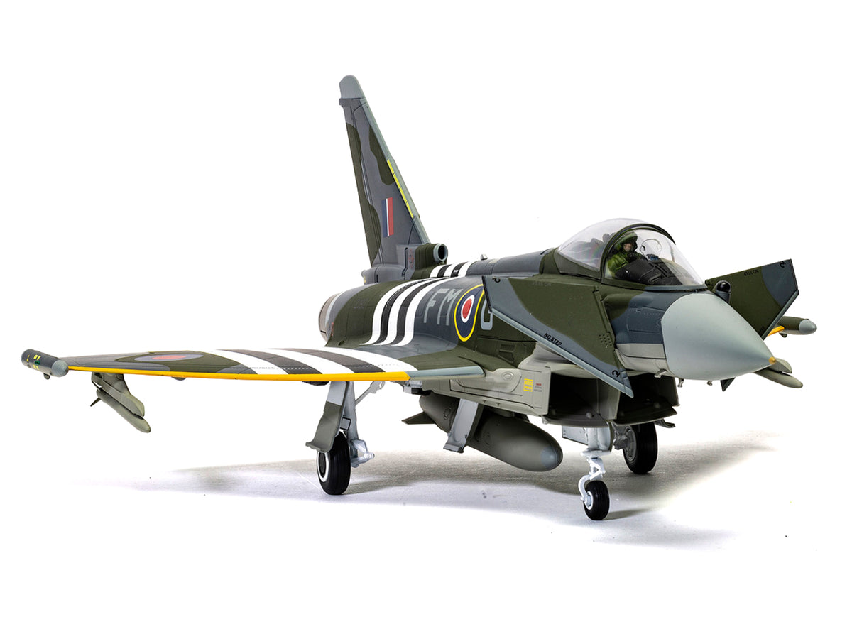 Eurofighter Typhoon FGR4 Fighter Aircraft "ZJ913 FM-G Moggy D-Day 80th Anniversary Display Scheme" (2024) Royal Air Force "The Aviation Archive" Series 1/48 Diecast Model