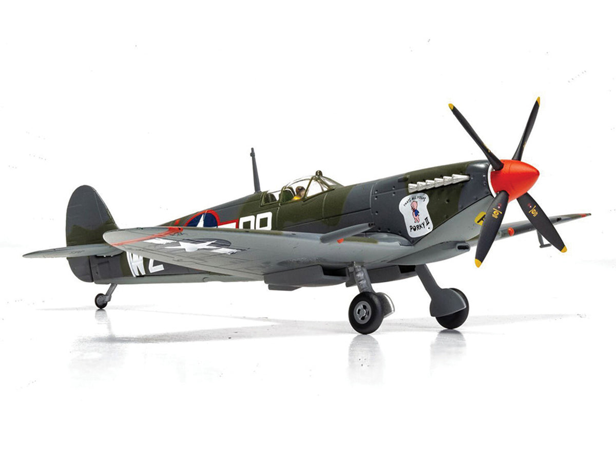 Supermarine Spitfire MkIXC Fighter Aircraft "Porky II Lt Robert Connor 309th Fighter Squadron 31st Fighter Group" (1943) United States Army Air Forces "The Aviation Archive" Series 1/72 Diecast Model