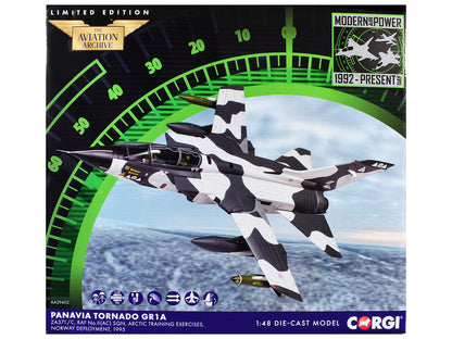 Panavia Tornado GR1A Aircraft "ZA371/C No.II(AC) Sqn. Arctic Training Exercises Norway" (1995) British Royal Air Force "The Aviation Archive" 1/48 Diecast Model Car