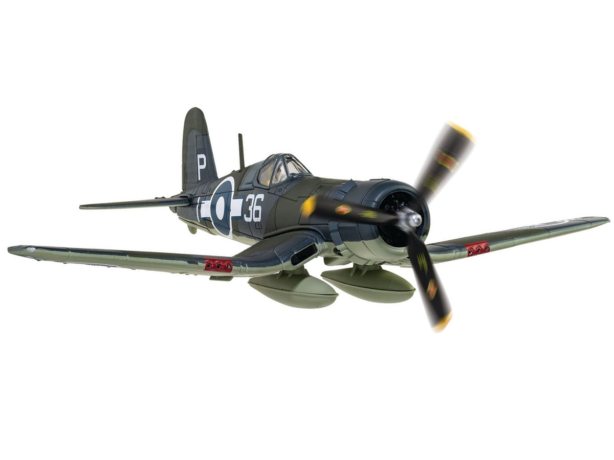 Vought Corsair Mk. II Fighter Aircraft "JT537 1836 Naval Air Squadron HMS Victorious Battle of Okinawa" (1945) British Royal Navy Fleet Air Arm "The Aviation Archive" Series 1/72 Diecast Model