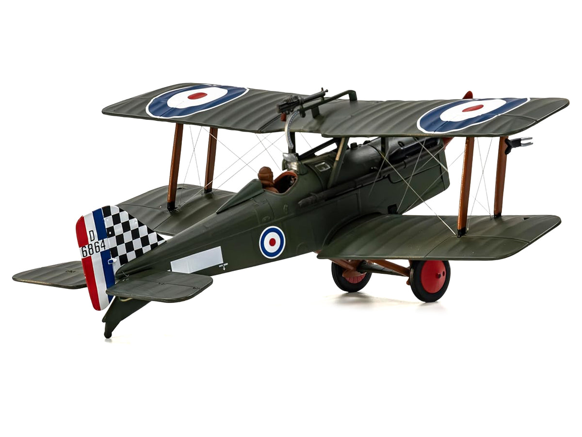 Royal Aircraft Factory SE5a Biplane Aircraft "D6864 Major Keith Logan Caldwell No. 74 Squadron Clairmarais South Aerodrome" (1918) Royal Air Force "The Aviation Archive" Series 1/48 Diecast Model
