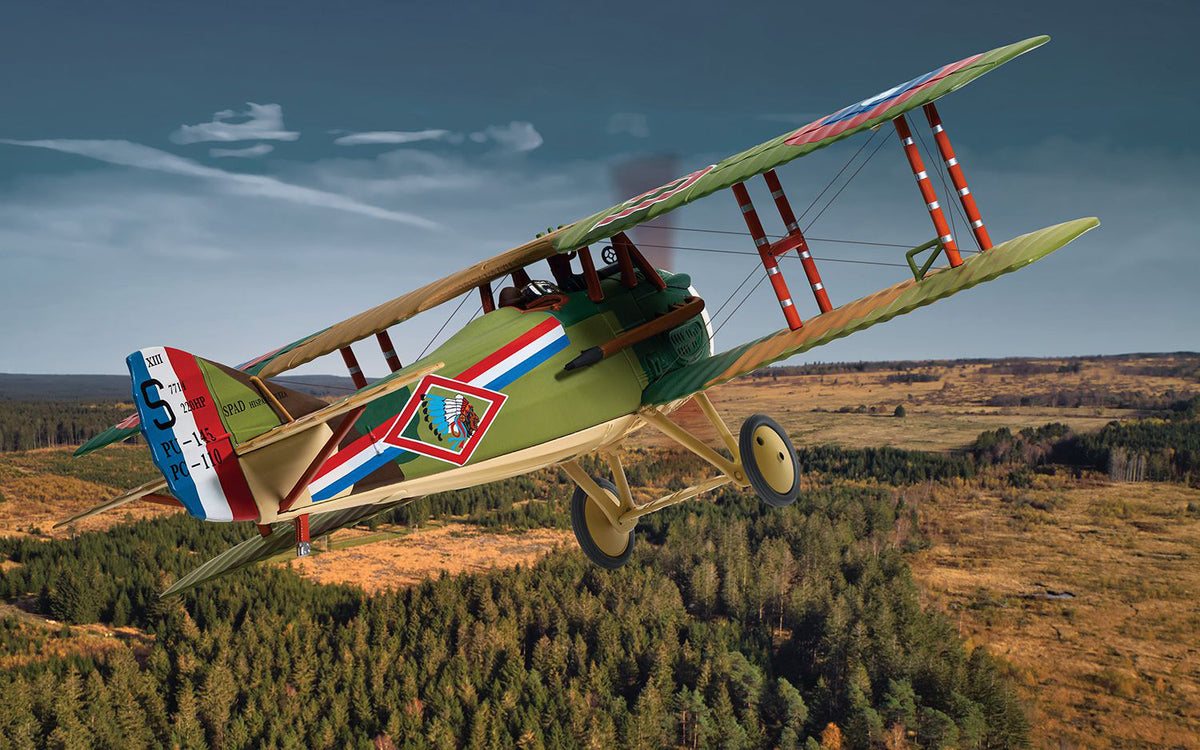 SPAD S.XIII Aircraft "Captain Robert Soubiran 103rd Aero Squadron USAS Foucaucourt Aerodrome France" (1918) United States Army Air Service "The Aviation Archive" Series 1/48 Diecast Model