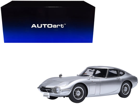 1967 Toyota 2000GT RHD (Right Hand Drive) Silver Metallic 1/18 Model Car