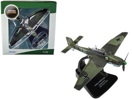Junkers Ju 87B "Stuka Stab" Dive Bomber Plane III/StG 77 Caen France (1940) "Oxford Aviation" Series 1/72 Diecast Model Airplane