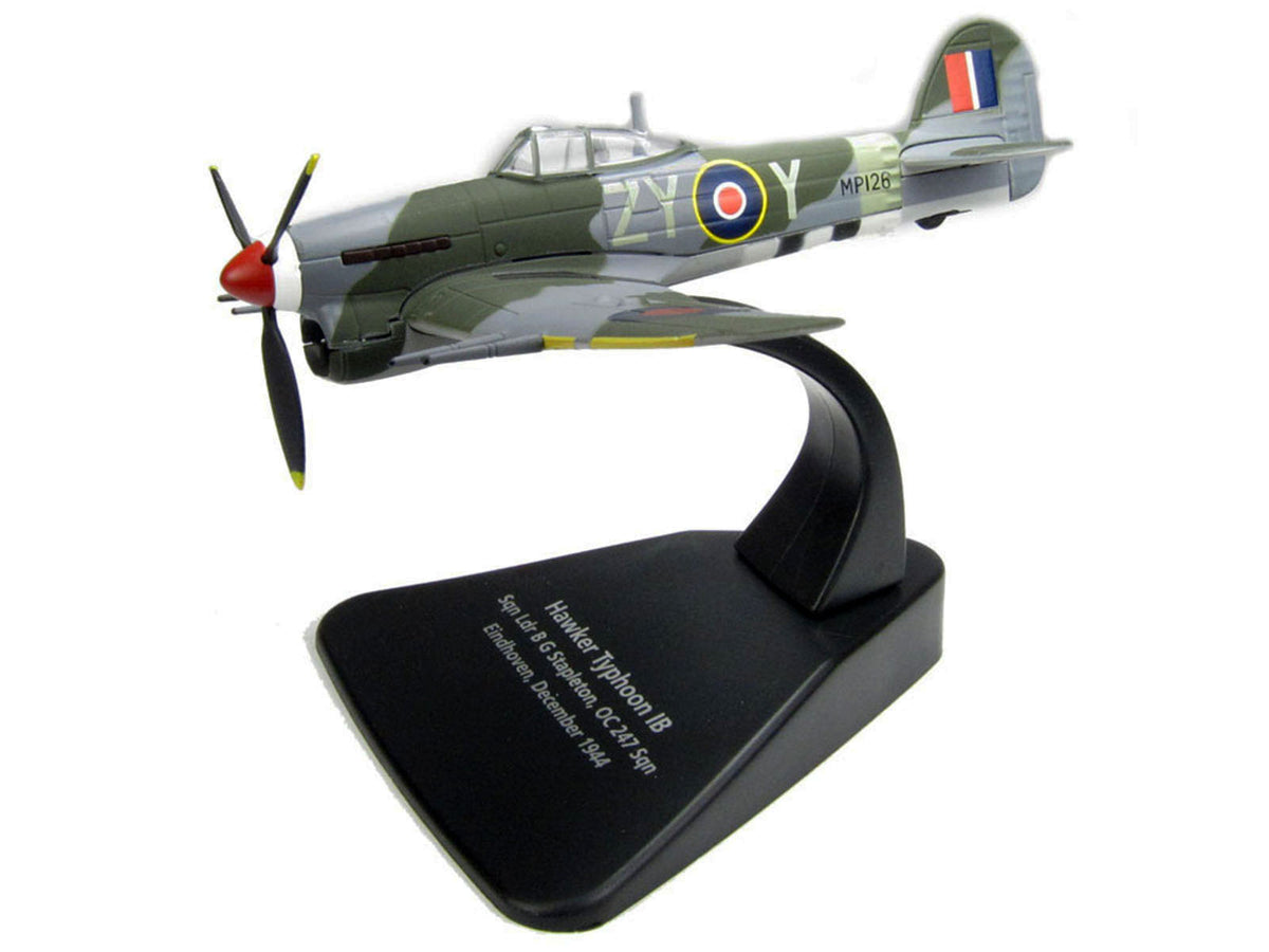 Hawker Typhoon Mk.IB Fighter-Bomber Aircraft "MP126 No.247 Squadron Gerald Stapleton RAF Eindhoven Holland" (1944) Royal Air Force "Oxford Aviation" Series 1/72 Diecast Model Airplane