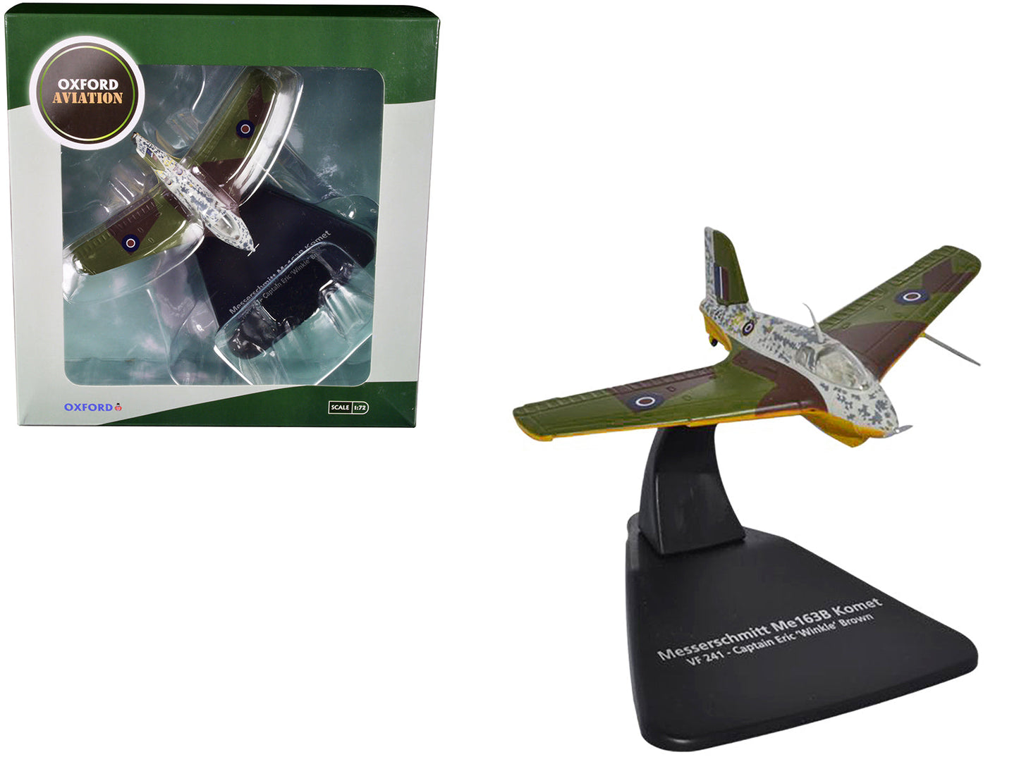Messerschmitt Me 163B Komet Rocket Plane VF 241 Captain Eric 'Winkle' Brown "Oxford Aviation" Series 1/72 Diecast Model Airplane