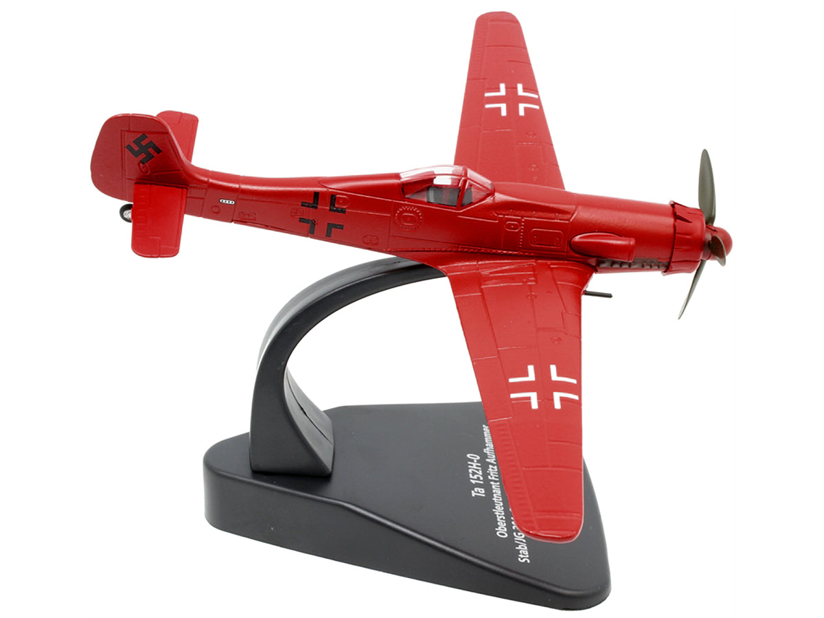 Focke-Wulf Ta 152H-0 War Plane Oberstleutnant Fritz Aufhammer Stab/JG 301 Stendall Airfield Germany (1945) "Oxford Aviation" Series 1/72 Diecast Model Airplane
