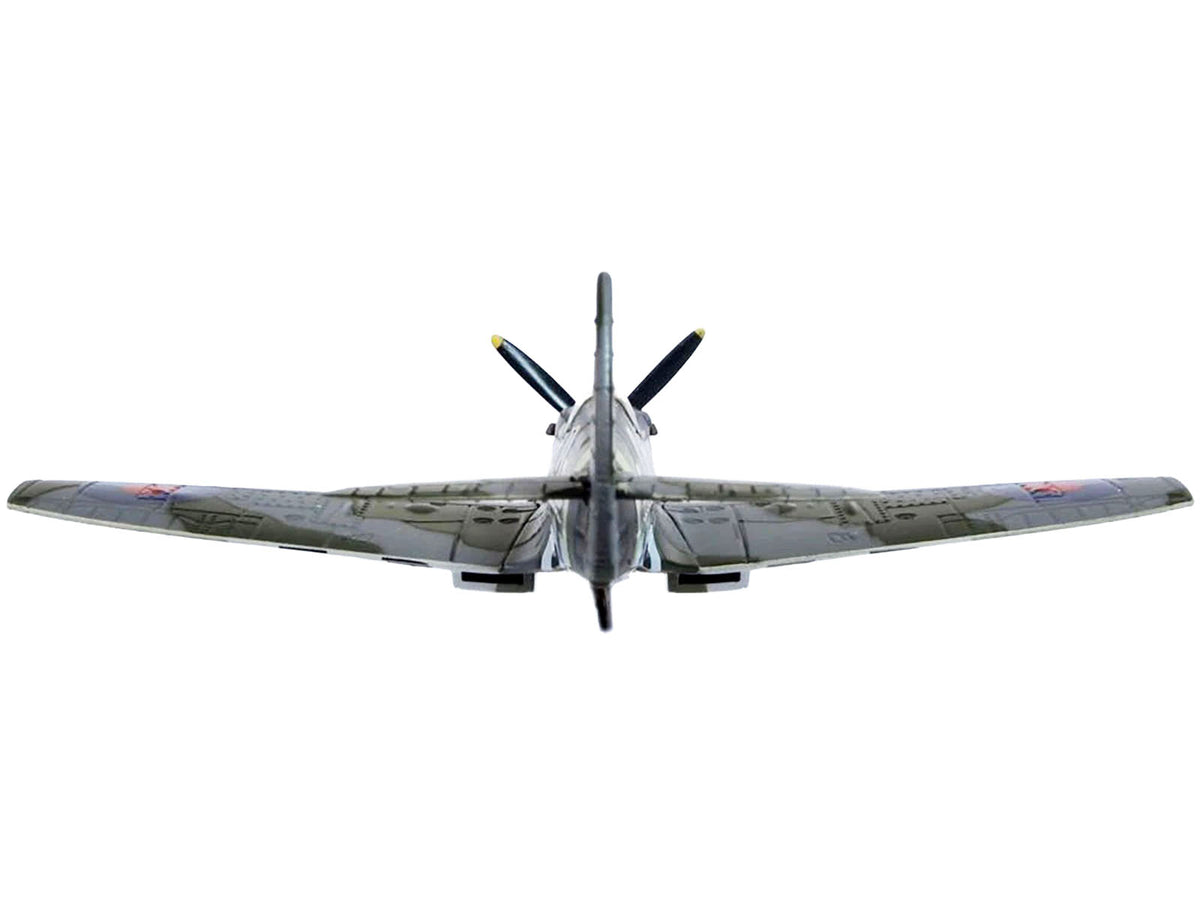 Supermarine Spitfire Mk IXE Fighter Aircraft "21-T 443 Squadron 127 Wing Belgium" (1945) Royal Canadian Air Force "Oxford Aviation" Series 1/72 Diecast Model Airplane