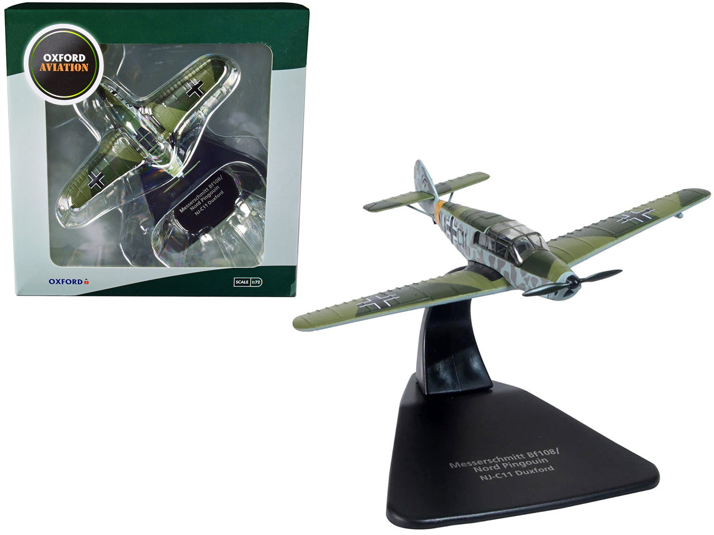 Messerschmitt Bf 108/Nord Pingouin War Plane NJ-C11 Duxford "Oxford Aviation" Series 1/72 Diecast Model Airplane
