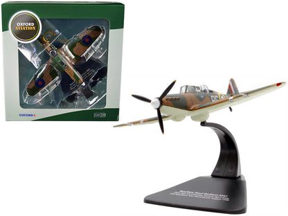 Boulton Paul Defiant MK I Fighter Plane Pilot: Sqn Ldr P Hunter Gunner Sgt F King 264 Squadron RAF Hornchurch (August 1940) "Oxford Aviation" Series 1/72 Diecast Model Airplane