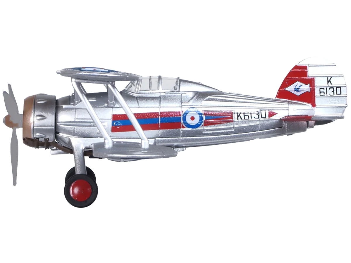 Gloster Gladiator Fighter Aircraft "No. 72 Squadron Church Fenton" (1937) British Royal Air Force "Oxford Aviation" Series 1/72 Diecast Model Airplane